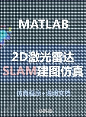 matlab 2D SLAM  激光雷达 地图 路径规划 示例 程序 代码 LIDAR