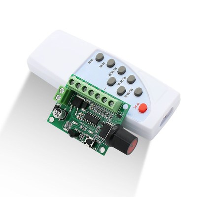 PWM/CLK直流无刷电机调速器带遥控可正反转摇头风扇控制W板12V24V