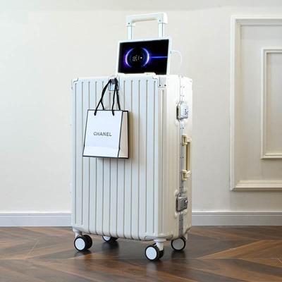 行李箱拉杆箱铝框24寸多功能大容量28寸万向轮密码旅行箱可