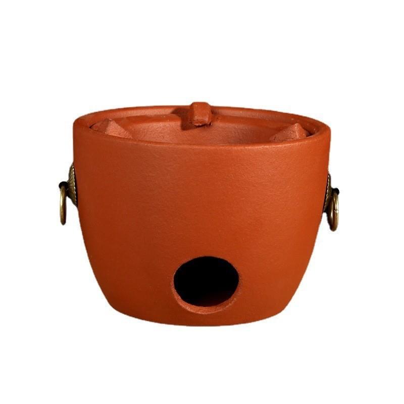 朱泥炭炉煮茶炉侧把陶壶烧水壶耐热火炉风炉大碳炉大容量砂挑壶煮