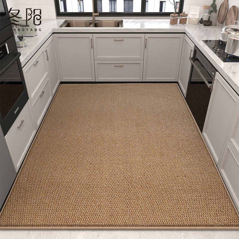 厨房地垫防滑防油可擦免洗吸水吸油脚垫2024新款耐脏防水整铺地毯
