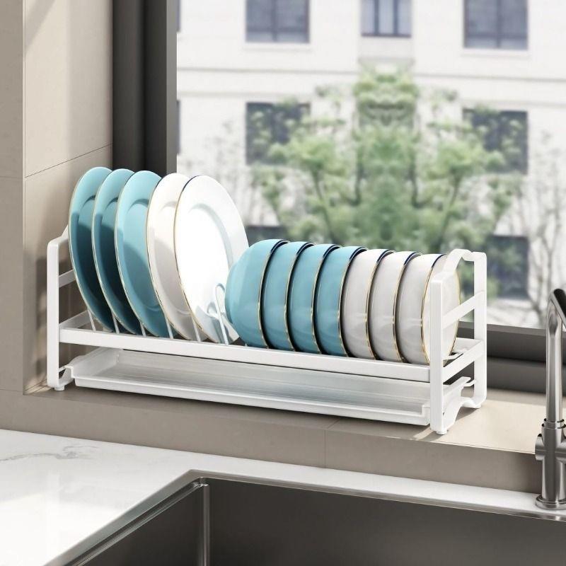 碗碟收纳架家用沥水架碗盘碗筷碗架筷笼盒碗柜厨房置物架双层台面