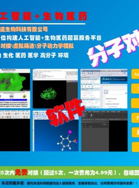 分子对接/虚拟筛选/分子动力学/作图/模型预测/教学/蛋白对接