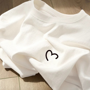 美式复古纯棉短袖t恤女装2026新款春夏季chic韩系穿搭打底衫上衣