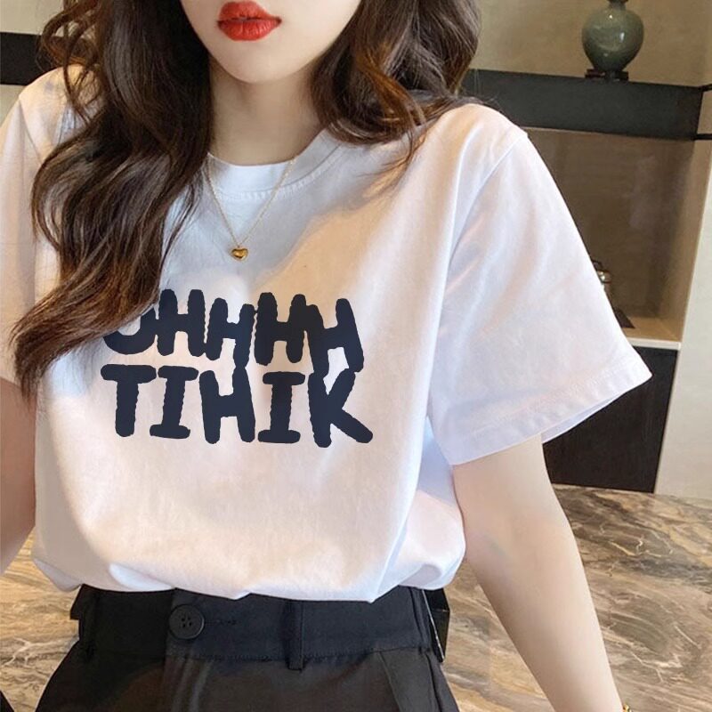 白色纯棉正肩短袖t恤女半袖2026新款爆款设计感夏季全棉上衣宽松