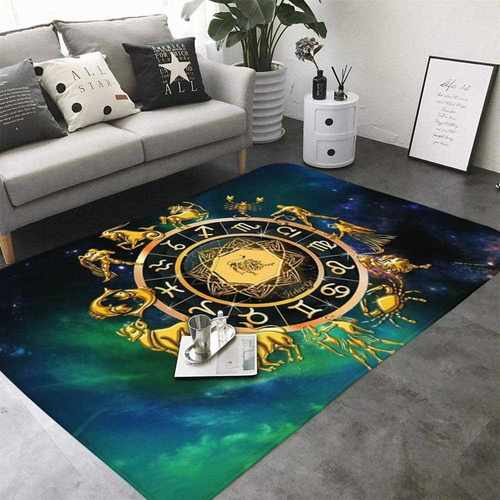 定制数码狮子门垫长跨境DIY地毯厨房脚垫制定外贸热转印地星空垫