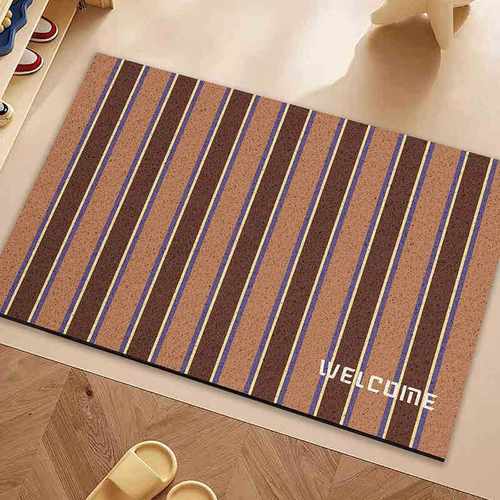 巴西进丝耐脏打理地垫美式玄关门口线条易圈地复古耐磨垫pvc入户