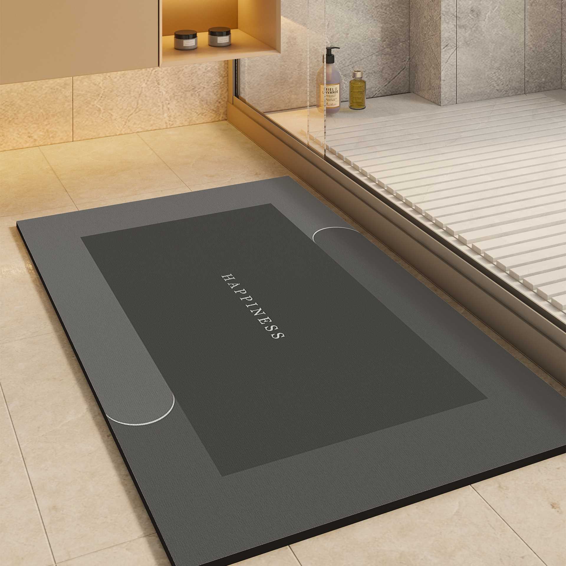 Fnac速干易硅藻防滑垫泥地地垫垫厕所浴室淋浴间吸水家用打理耐脏