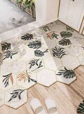 Cel入户门家用北欧门口门进门六边垫子垫PVC地垫脚垫丝圈脚踏垫地