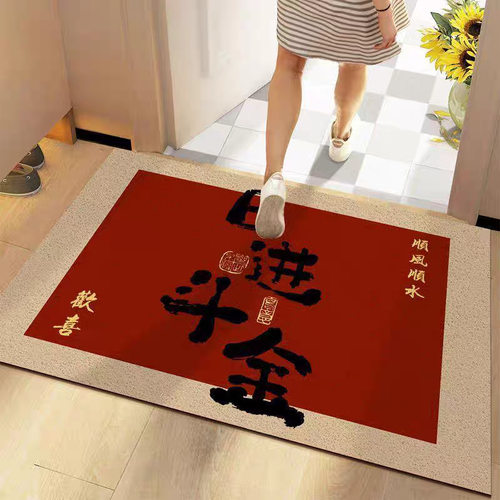 Cdiscount可耐磨丝圈防滑新中式门裁剪家用入户刮泥玄关蹭土脚垫
