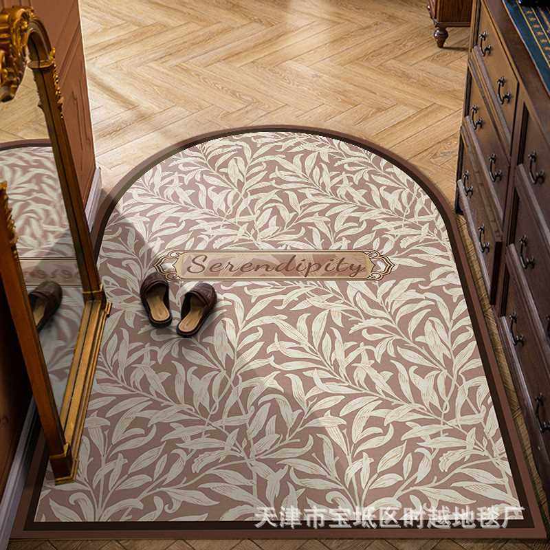 卢森堡脚垫可擦地垫防水复古免洗皮革耐磨防油防滑垫进门入户耐脏
