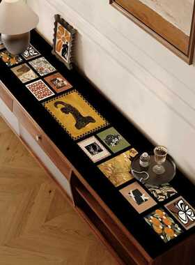 德国玄关可高级保护皮革垫边柜感餐裁剪古风中鞋柜电视柜垫子桌垫