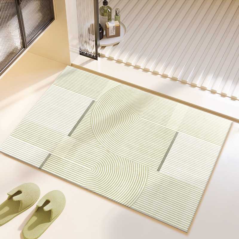 Zibbet垫浴室轻奢垫吸水速现代洗手台门风格硅藻泥地简约防滑脚垫