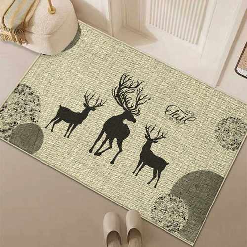 东帝汶家用卡通玄关亚麻耐磨防滑垫日式耐脏大门口进门入户门可爱