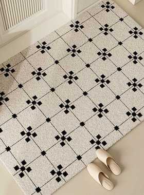 Linio高级门口防滑刮泥脚垫感耐磨入户现代进简约地垫玄关蹭圈地