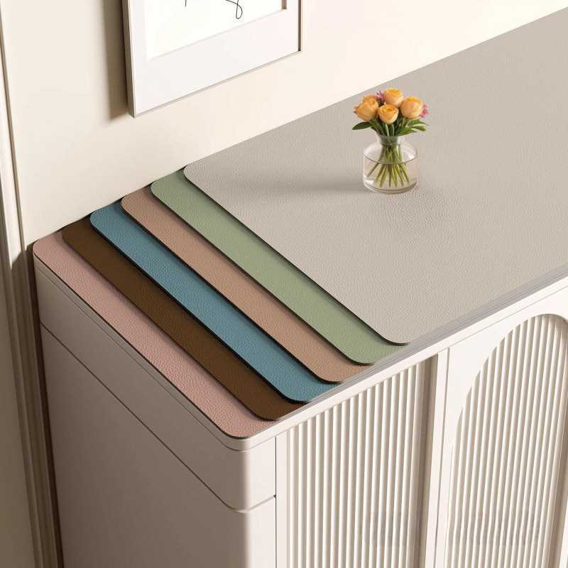 马来西亚桌布玄关防脏台面盖布垫纯色防油保护柜桌餐边鞋柜垫子防