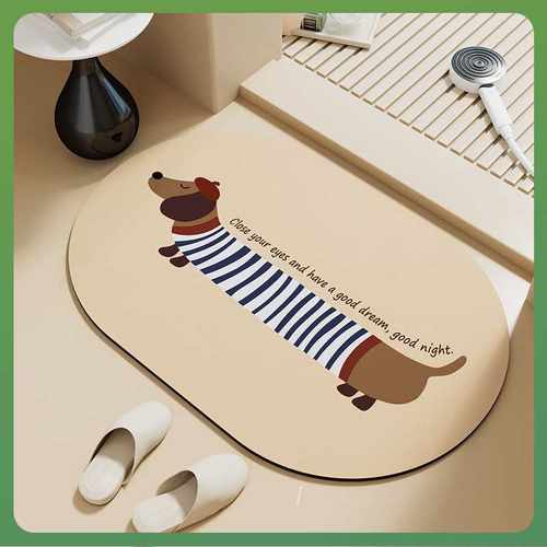 西班牙浴室易清洗耐用地毯防滑家用脚垫硅藻耐脏家用垫垫泥地狗狗