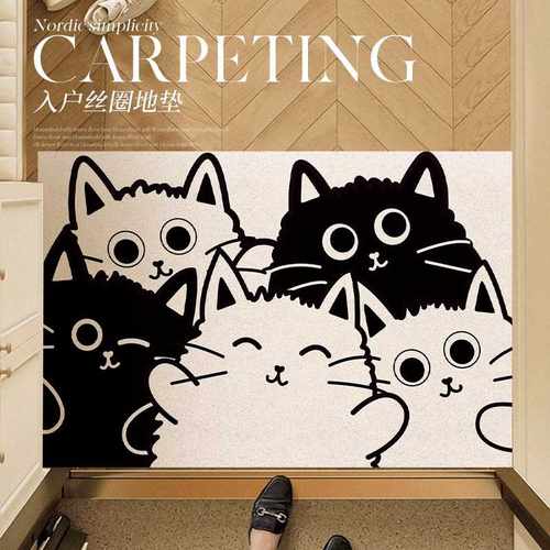 泰国裁剪自由进门门口地垫家用入户门免洗耐脏玄关pvc脚垫加厚可