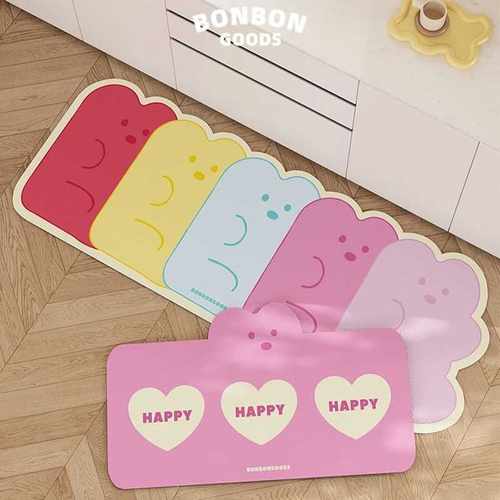 斯洛伐克泥地卡通好餐厅地垫垫耐磨可爱打理耐脏厨房脚垫吸油家用