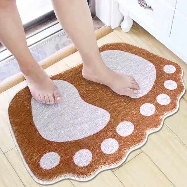意大利脚丫地垫异型卧室门口吸水羊绒浴室地毯脚垫卫生间家用进门