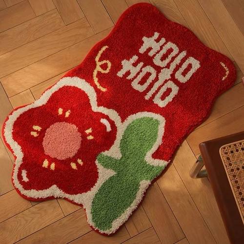 意大利新婚浴室客厅卧室吸水喜儒喜喜字速干防滑地毯羊绒新房地垫