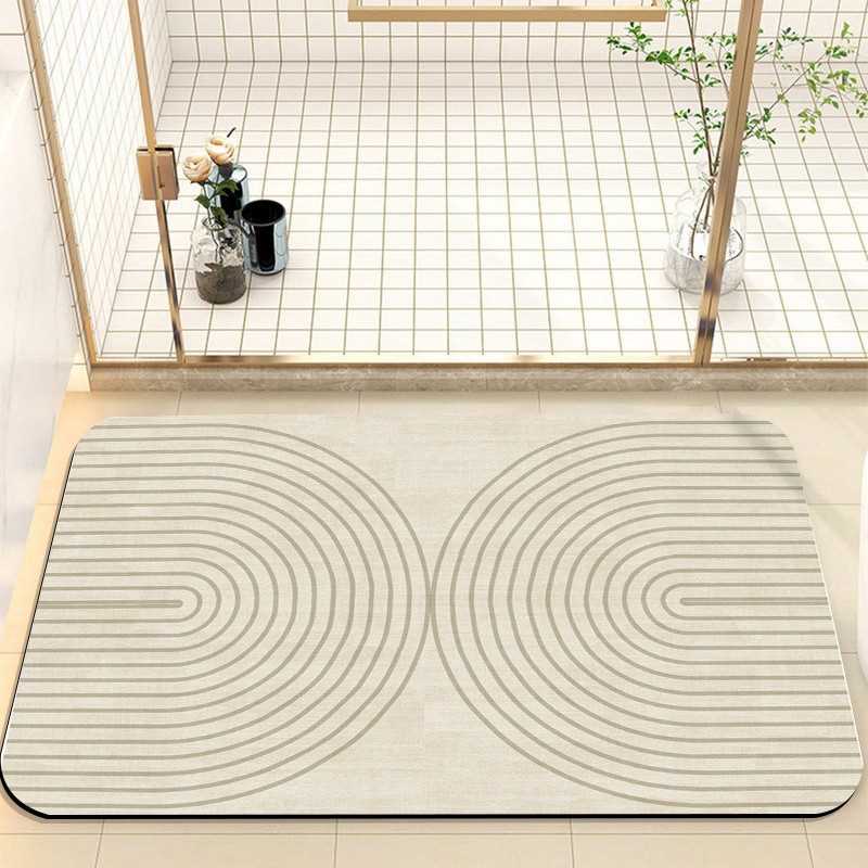Fnac卫生间地垫浴室硅藻家用侘寂风耐脏速干防滑垫吸水垫泥地门口