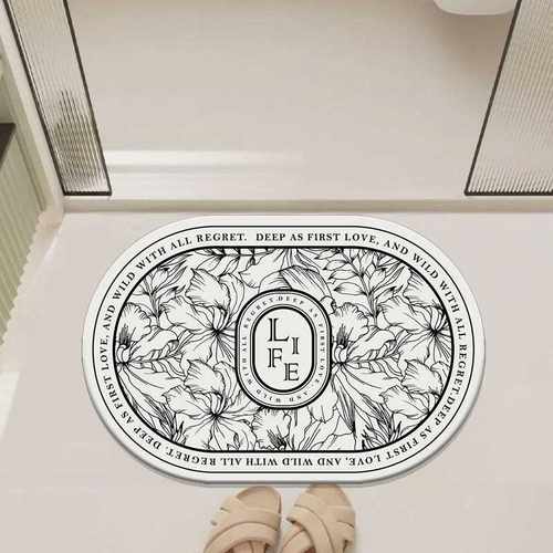 法国浴室卫浴脚垫厕所地垫硅藻泥地耐脏软吸水卫生间垫地垫防滑垫