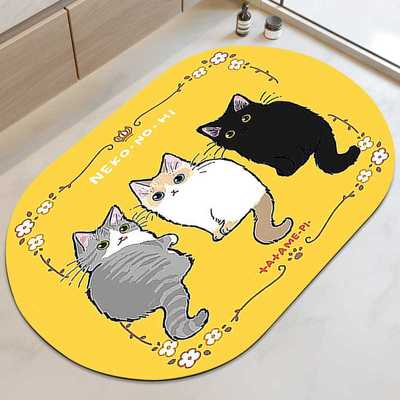 美国速干裁剪地垫门脚垫硅藻门口防滑可垫厕所泥吸水软垫卫浴浴室