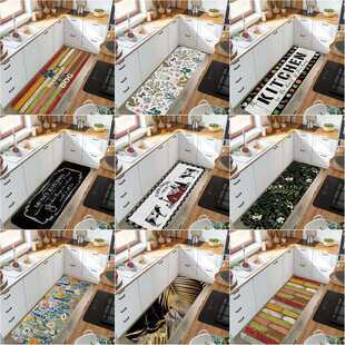 地垫长条形地垫防水厨房印花入户门防滑垫简约泥硅藻吸水浴室