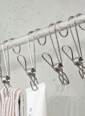 T挂钩夹A1v501-悬挂收纳长尾夹文具零食照片小夹子不锈钢挂钩夹