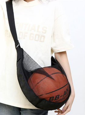 T篮球袋B1p701-单肩篮球包收纳袋网兜轻便户外出行运动训练学生