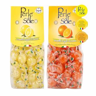 意大利进口perle Sole柠檬橙子味珍珠糖果圣诞礼物休闲零食