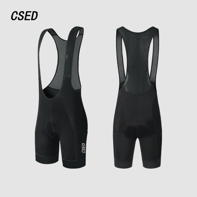 CSED骑行裤背带短裤口袋新款男女夏透气自行车骑行服坐垫耐磨