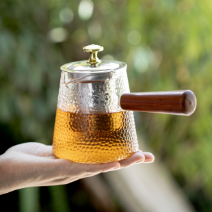 侧把玻璃茶壶耐高l温加厚家用电陶炉煮茶壶耐热过滤泡茶器茶具套