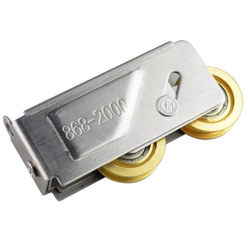 868-2000型铝合金门窗宽轨滑轮平移推拉窗门窗窄轨W滚轮不锈钢铜