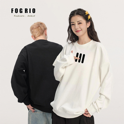 FOG RIO高街2025圆领连帽卫衣男潮牌女春秋新款套头休闲宽松上衣6