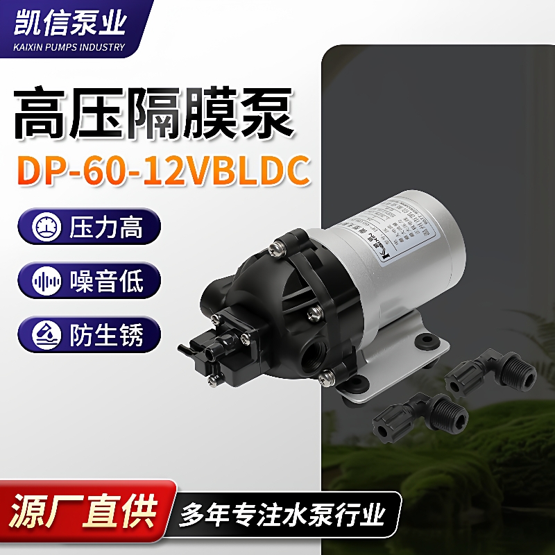无刷水泵微型隔膜泵无刷DP-60喷洒电机饮水机净水器压路机