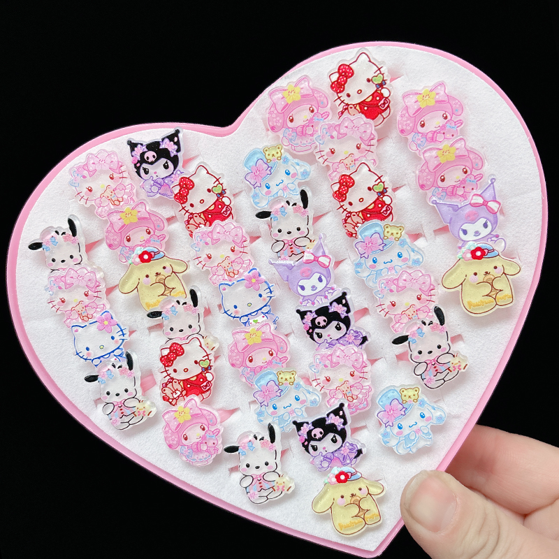 儿童戒指女童钻石宝石珍珠首饰品