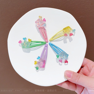 小女孩碎发bb夹女童甜美可爱发饰公主侧边刘海夹儿童皇冠发卡头饰