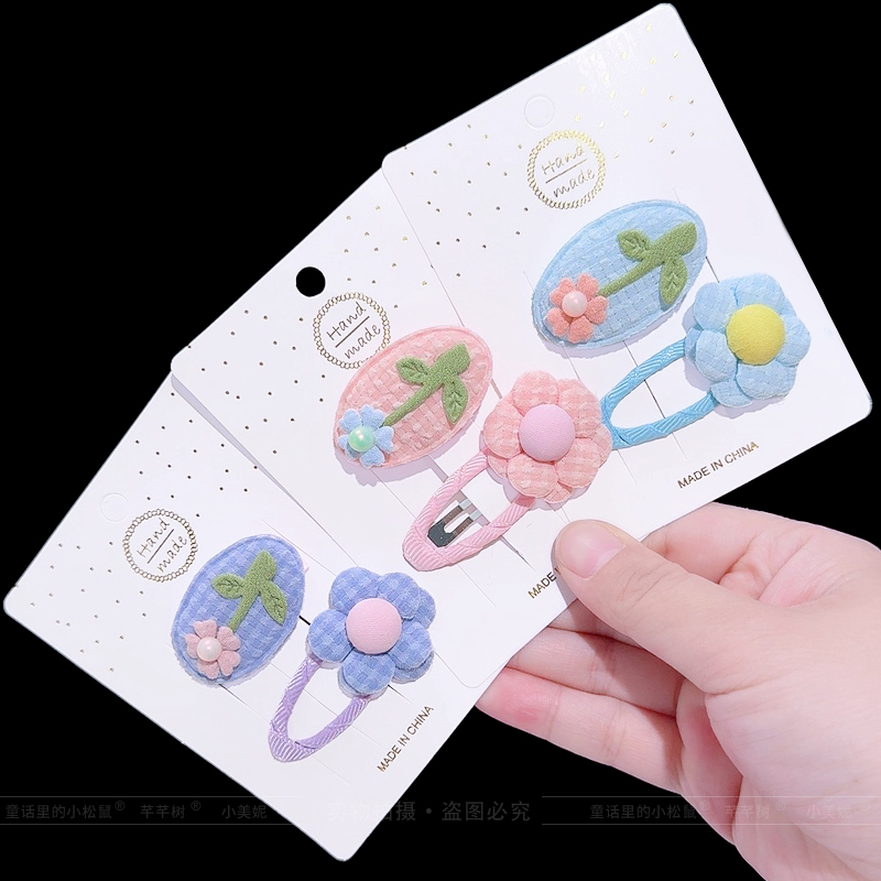 儿童布艺花朵发夹BB夹小清新发饰