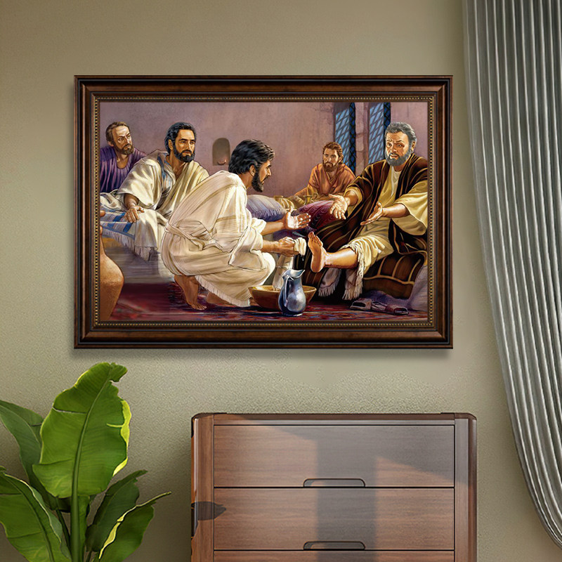 欧式宫廷人物装饰画浴足店客厅沙发背景墙挂画横酒店复古艺术壁画