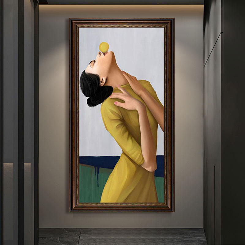 现代人物装饰画玄关走廊墙面艺术挂画酒店时尚个性客厅背景墙壁画