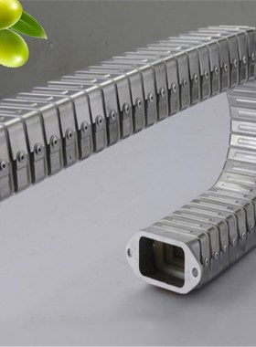 不锈钢全封闭坦克链DGT导管保护套数I控机床电缆穿线金属钢制拖链