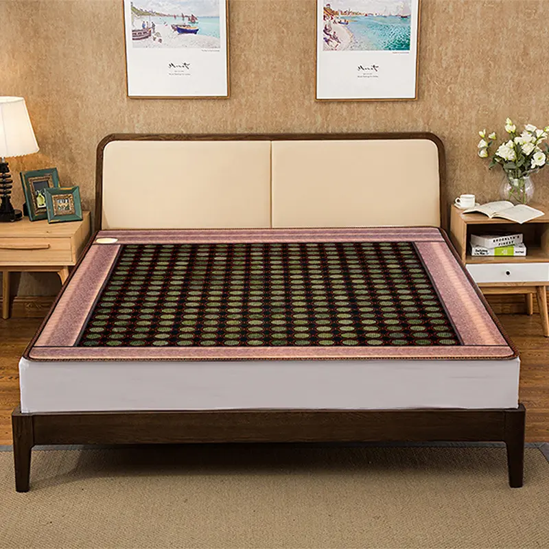 岫玉床垫（网格款）玉石加热坐垫沙发垫远红外按摩光子床垫