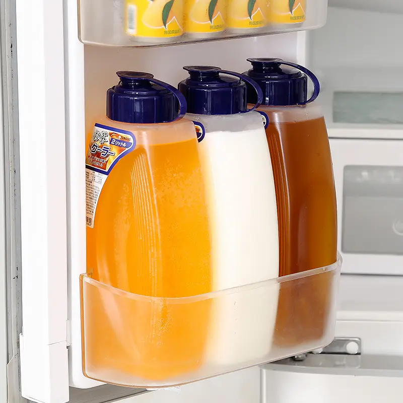日本进口塑料透明水壶冰箱冷水壶饮料果汁壶凉水壶牛奶瓶容量2l装