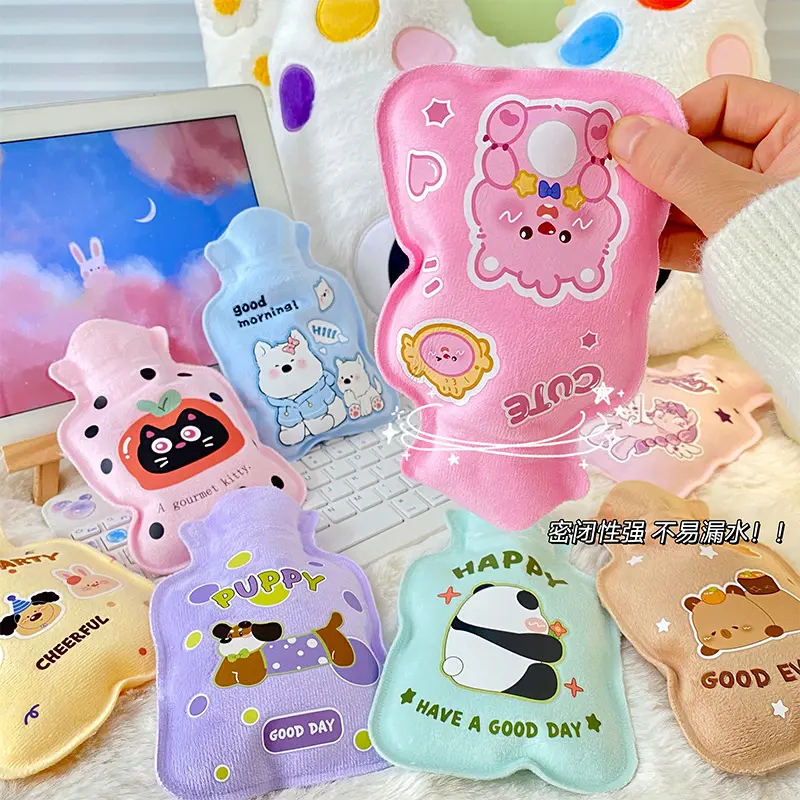 工厂卡通小号植绒热水袋150ml热水袋注水可爱暖水袋