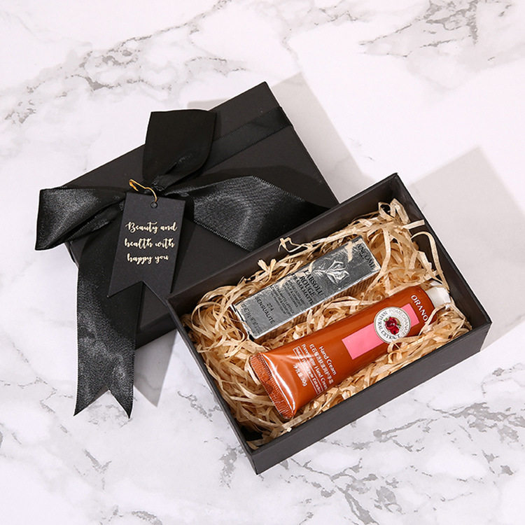 黑色结礼品盒生日礼物盒空盒情人节正方形天地盖包装纸盒