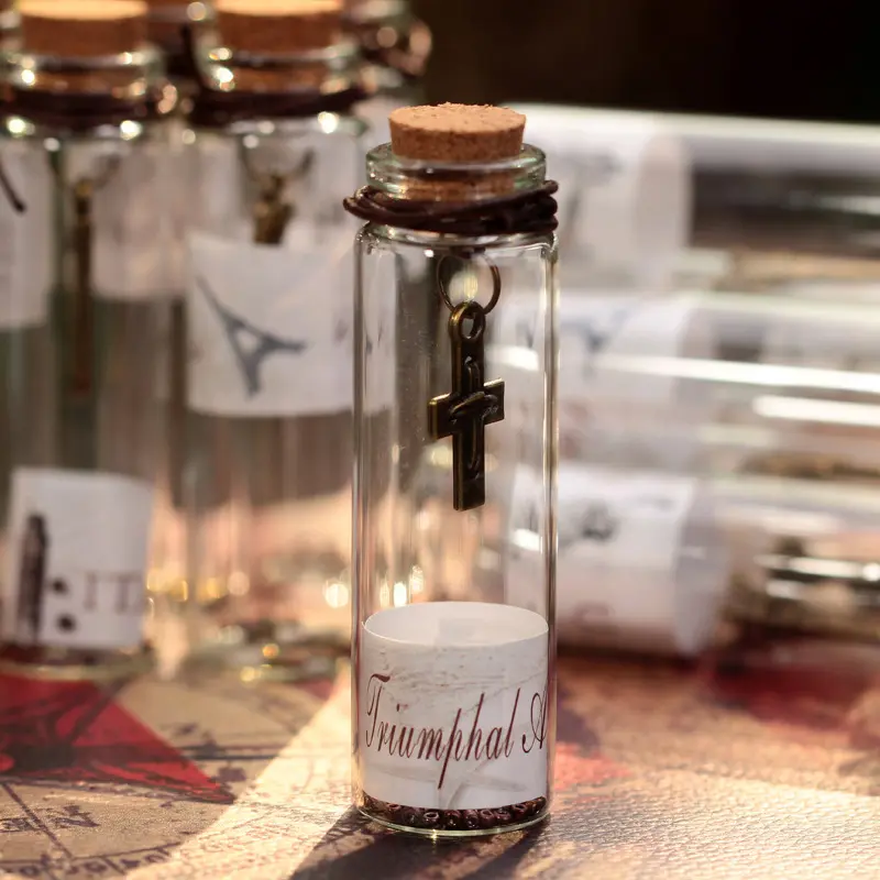 a12-7复古幸运挂饰许愿瓶 玻璃工艺摆件创意学生生日礼物漂流瓶