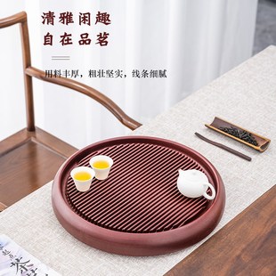 电木茶盘家用圆形实木茶海x大小号电胶木干泡茶台高端功夫茶具