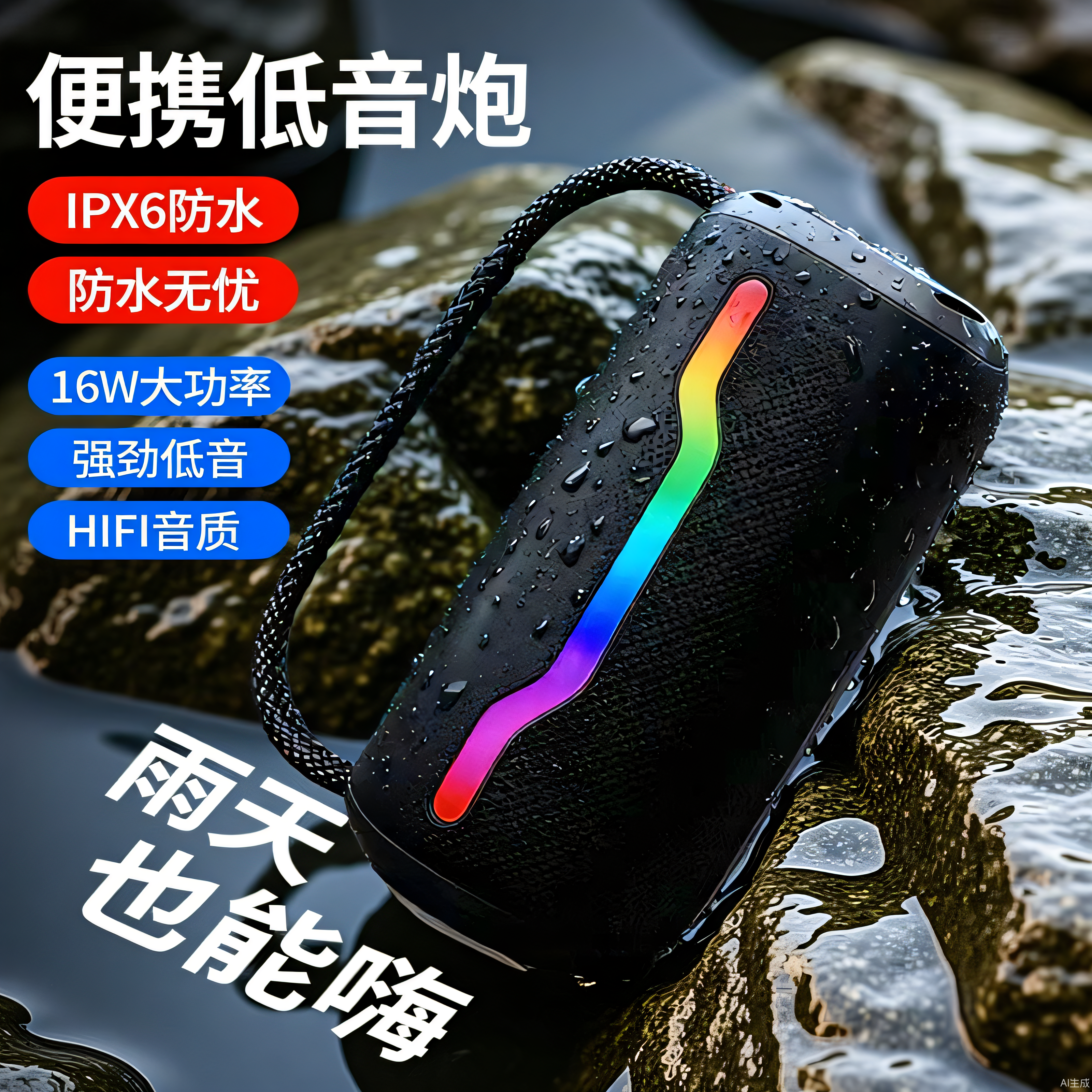 蓝牙音响低音炮蓝牙迷你插卡小音箱高品质高配版充电车载便携音箱